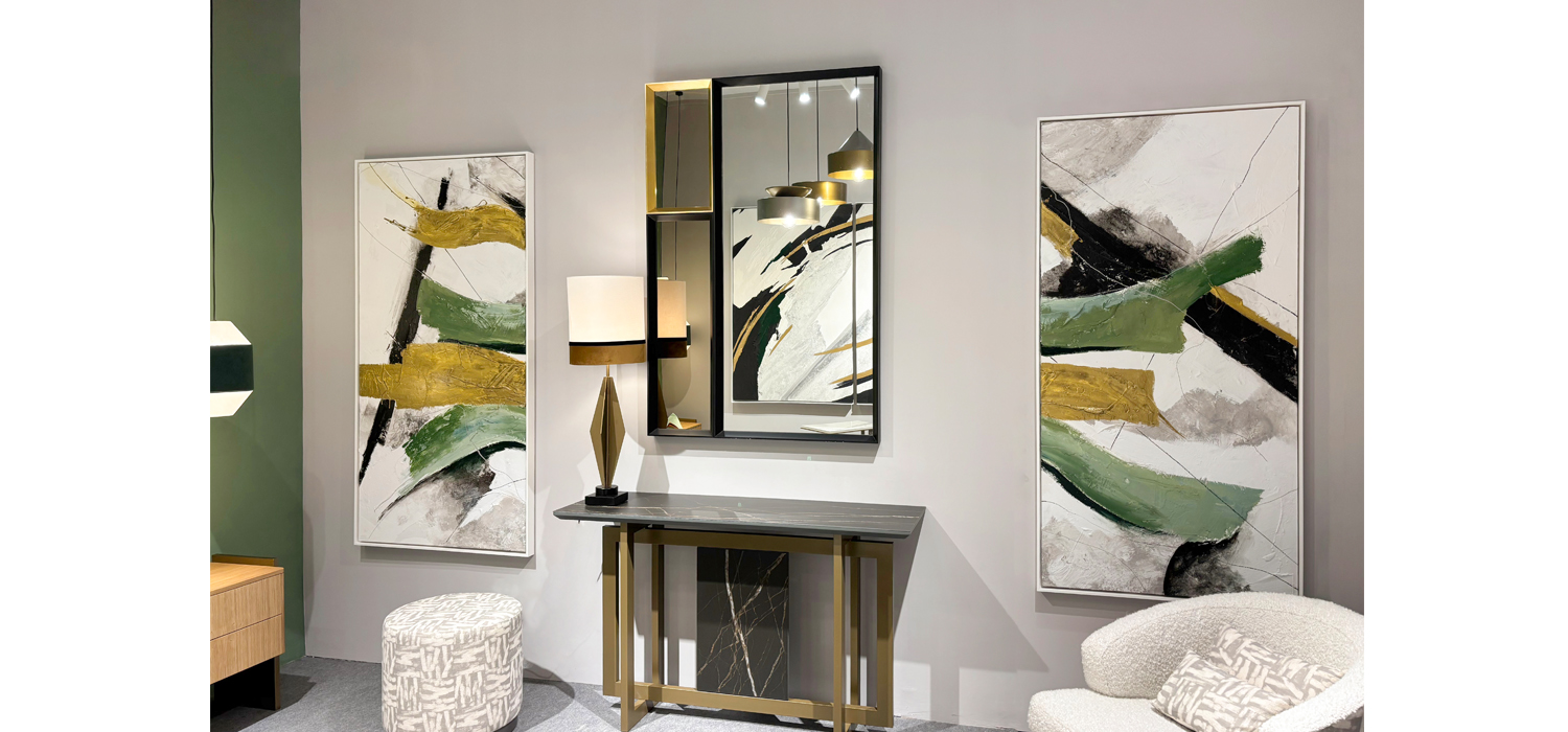 FOTO AMBIENTE CUADROS VERDES LIMA